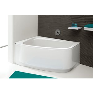 Hörnbadkar assymetriskt vänstermodell - Free Line | Djup 45cm - 80x140 cm 164 l, Utan front - Hörnbadkar, Badkar