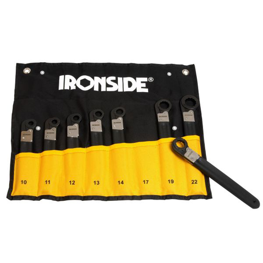 Ironside 117371 Ringspärrnyckelsats 10-22 mm, öppningsbara
