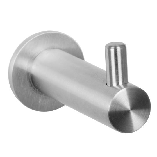 Handdukskrok Strand Stainless Askim Enkelkrok AS-413 Hög 6,8 cm