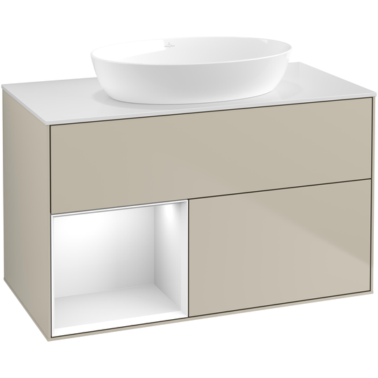 Tvättställsskåp Villeroy & Boch Finion med 2 Lådor Hylla och Bänkskiva för Fristående Tvättställ från Artis & Collaro