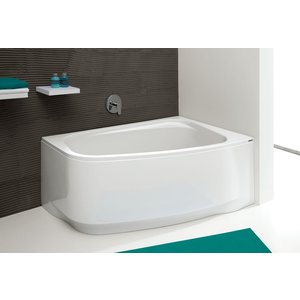 Hörnbadkar assymetriskt högermodell - Free Line | Djup 45cm - 80x140 cm 164 l, Utan front - Hörnbadkar, Badkar