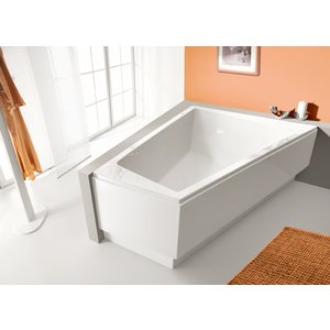 Hörnbadkar Trapets - Space Line | djup 48cm | Högermodell - Utan front - Bubbelbadkar & massagebadkar, Badkar