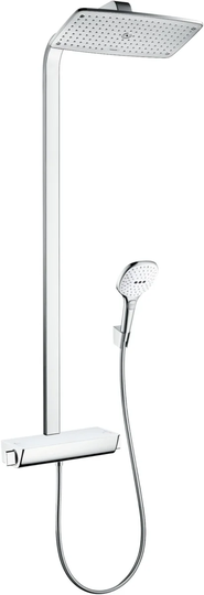 Hansgrohe Takdusch Raindance E Showerpipe 360 - Krom / Vit