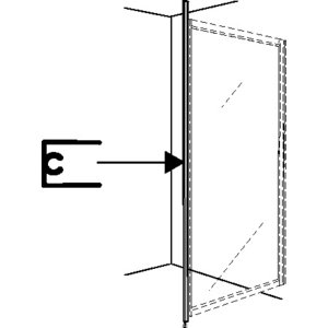 Ifö Solid golv- och takstöd SVGT - Duschtillbehör, Duschset