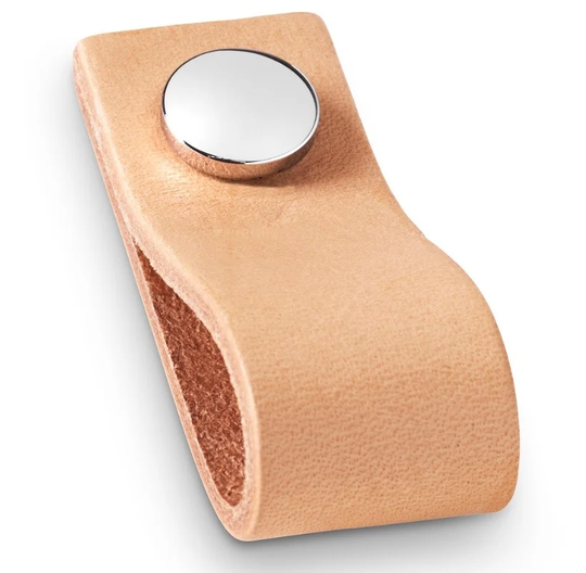 Ballingslöv Läderhandtag RK225 Läder Natur/Krom