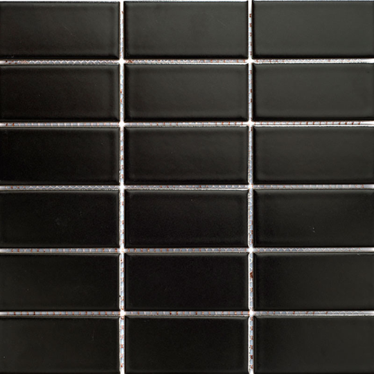 Klinkermosaik Arredo Titan Svart Matt 5x10 cm
