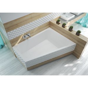 Badkar Trapezium för inbyggnad - Free Line | Högermodell | Djup 45cm - 135x175 cm 368 l - Bubbelbadkar & massagebadkar, Badk