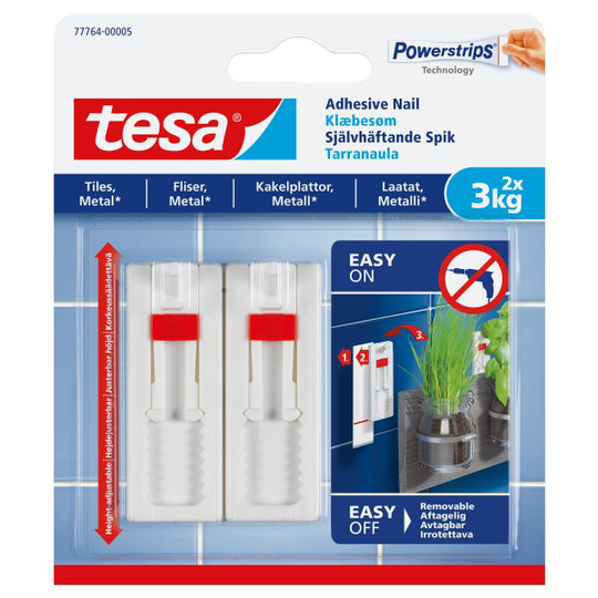 Tesa 77764 Spik självhäftande 2x3 kg