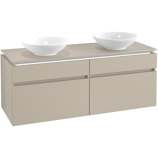 Tvättställsskåp Villeroy & Boch Legato 1400 med 4 Lådor för Två Ytmonterade Tvättställ