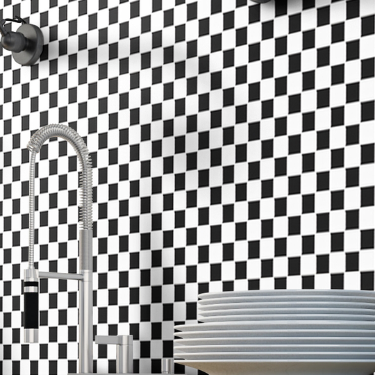 Klinkermosaik Arredo Titan Mix Svart/Vit Blank 3x3 cm